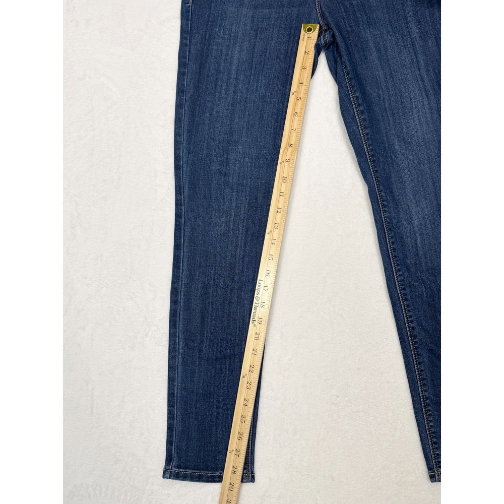 Seven7 Jeans Tummyless High Rise Skinny Size 4 Dark Denim Extreme Stretch - Picture 6 of 10